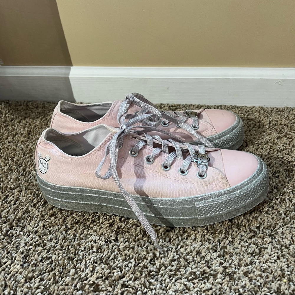 Converse Pink and Silver Low-Top Sneakers - Picture 5 of 8